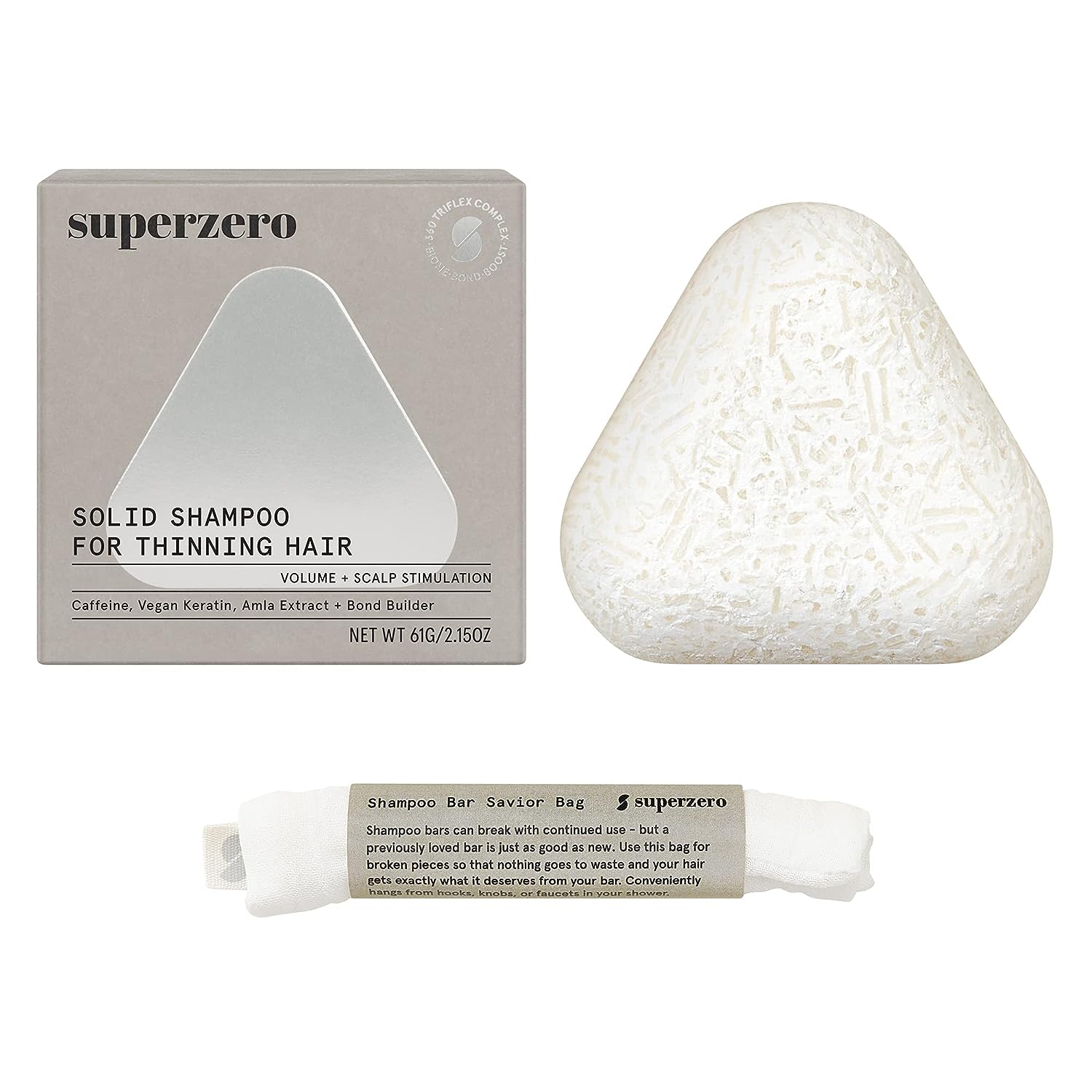 superzero Strengthening & Scalp Stimulating Shampoo Bar for Thinning Hair 2.35  / 67