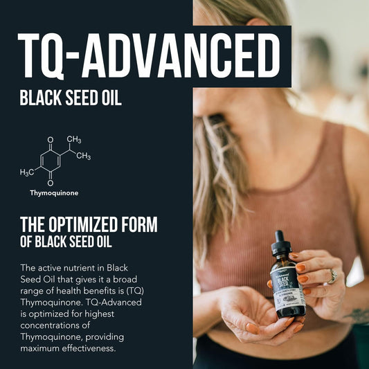 Black Seed Oil TQ Advanced - 5% Thymoquinone, 100 mg TQ per Serving - Highest Concentration Available - 15:1 Concentrate