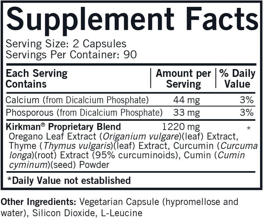 Kirkman CD-Herbal™ - Hypoallergenic | 180 Vegetarian Capsules