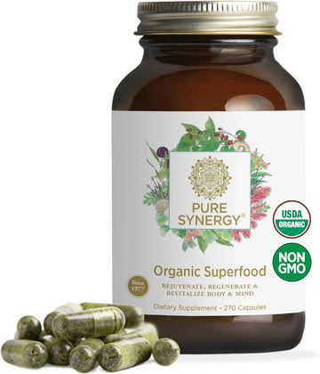 PURE SYNERGY Superfood Capsules | Organic Superfood & Greens Supplemen