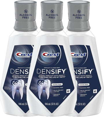 Crest Pro Health Densify uoride Mouthwash, Alcohol Free, Cavity Prevention, Strengthens Tooth Enamel, Clean Mint 32   (Pack of 3)