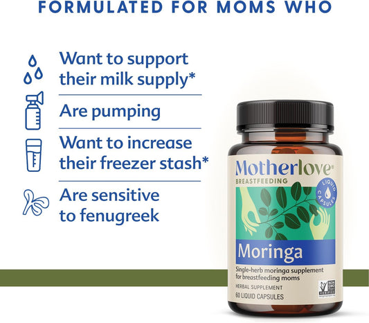 Motherlove Moringa (120 Capsule Value Size) Lactation Supplement to Su