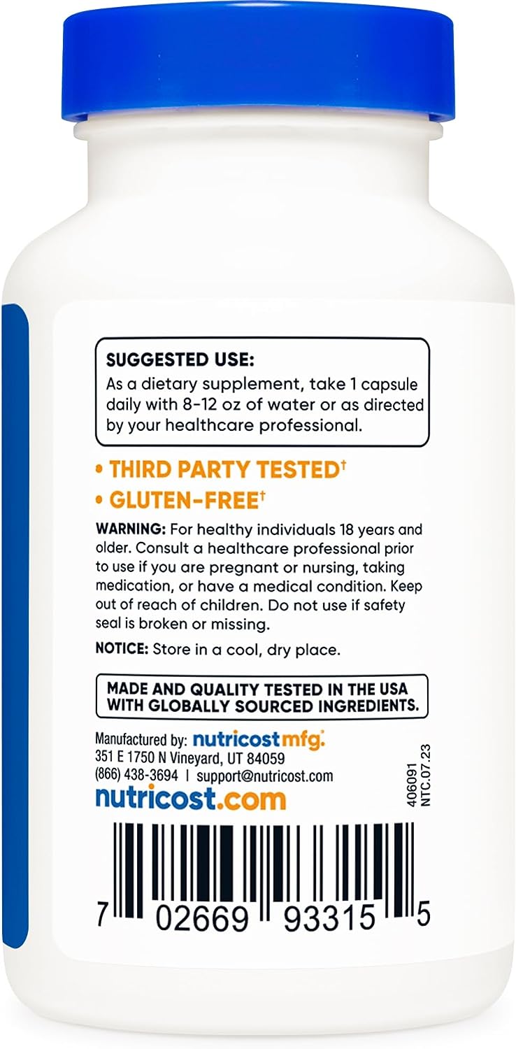 Nutricost Vitamin B2 (Riboflavin) 400mg, 120 Capsules - Gluten Free, N