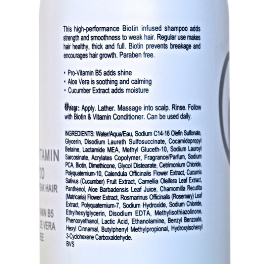 Biotin Vitamin Shampoo For Hair Growth, Aloe Vera & Cucumber With Pro Vitamin B, B. THE PRODUCT 33.8