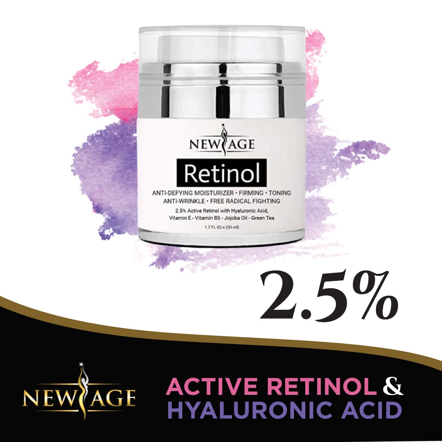 NEW AGE Retinol Cream Neck & Facial Moisturizer Serum with H