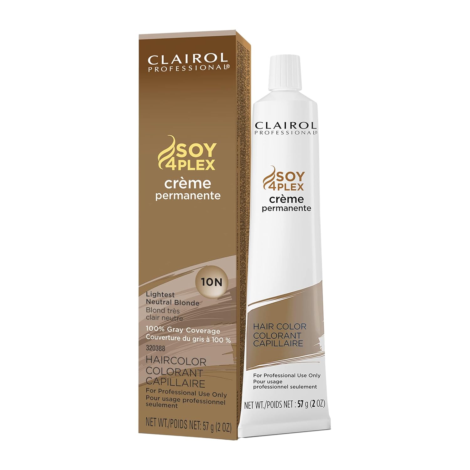 Clairol Professional Permanent Crème, 10n Lightest Neutral Blonde, 2  (Pack of 1)