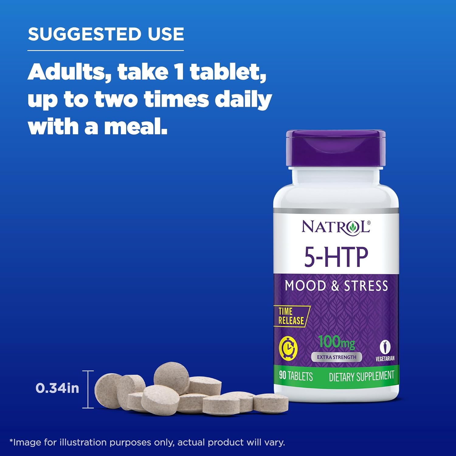 Natrol 5-HTP 100mg, Dietary Supplement Helps Support a Balanced Mood, 