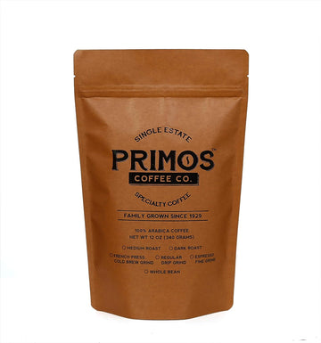 Single Origin Specialty Coffee, Whole Bean, Medium Roast, Direct Trade, Primos Coffee Co, 2 Bags