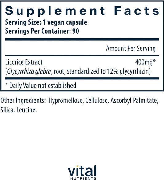 Vital Nutrients - Licorice Root Extract - Herbal Immune Support - Adre