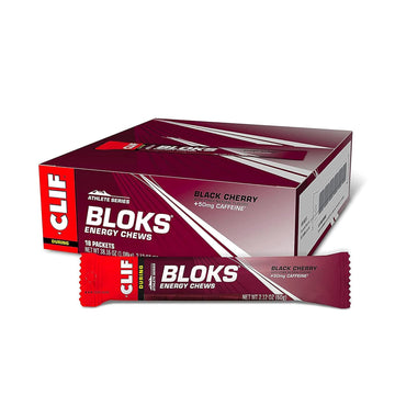 CLIF BLOKS - Black Cherry Flavor with Caffeine - Energy Chews - Non-GM2.36 Pounds