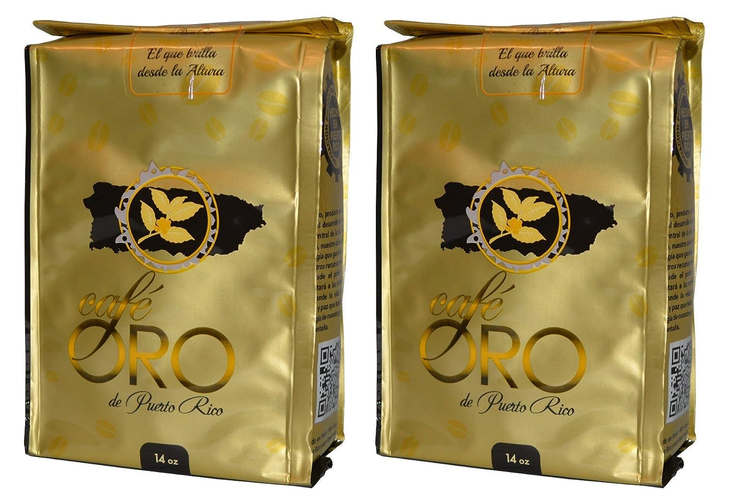 Cafe de Oro de Puerto Rico / Gold Coffee from Puerto Rico (2 Bags)