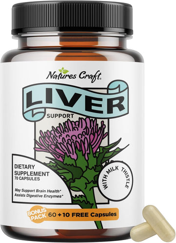 Liver Cleanse Detox & Repair Formula - Herbal Liver Support Supplement with Milk Thistle Dandelion Root Turmeric and Art