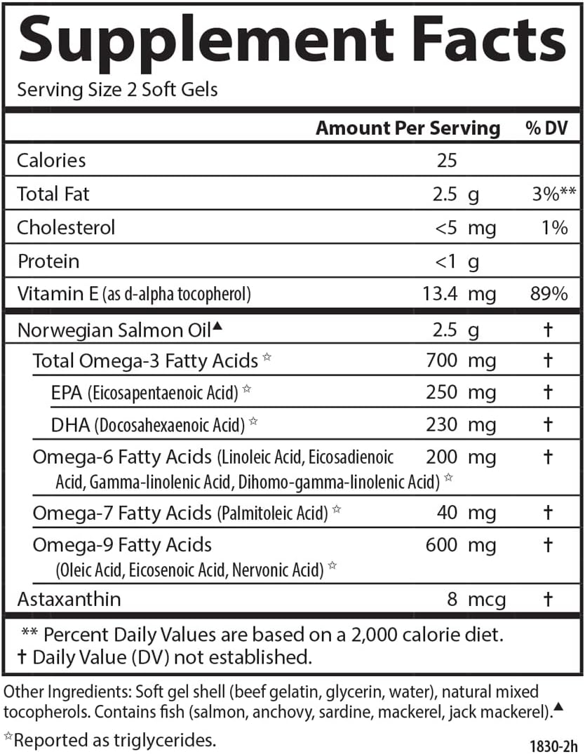  Carlson - Salmon Oil Complete, 700 mg Omega-3s + Astaxanthi