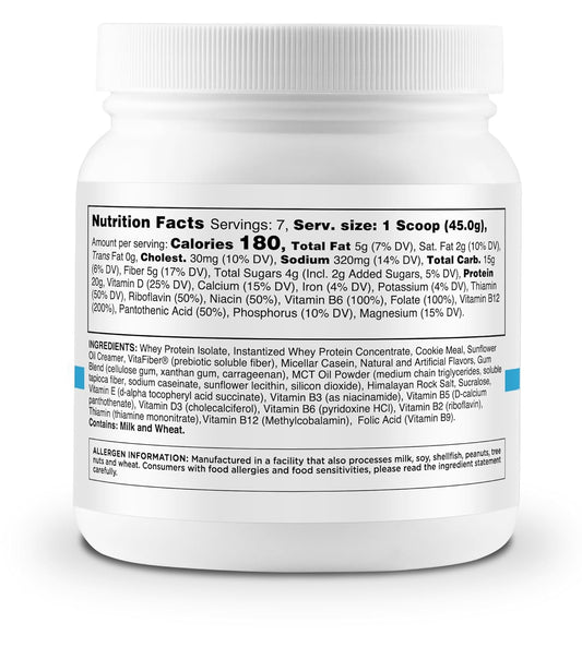 TransformHQ Meal Replacement Shake Powder 7 Servings (Cookies & Cream) - Gluten Free, Non-GMO