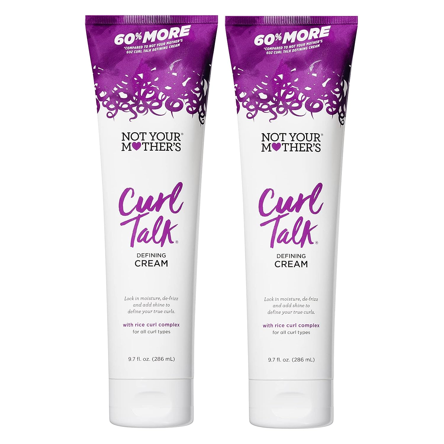Not Your Mother's Curl Talk Defining Cream (2-Pack) - 9.7   - Definition for Curly Hair - Moisturize, Condition, Protect, and Enhance Curls