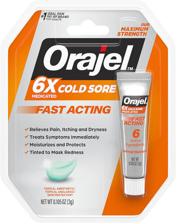 Orajel Moisturelock Cold Sore Symptom Treatment, Cream 0.105