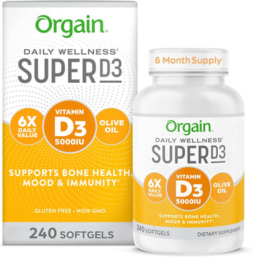 Vitamin D3 5,000IU (125mcg) for Immune Support, Bone Health, and Mood
