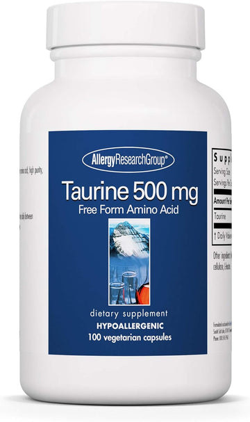 Allergy Research Group - Taurine 500 Mg - Energy, Cardiovascular Suppo