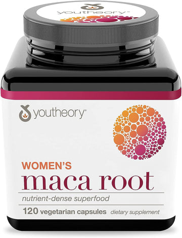 Youtheory Women's Maca Root, Vegetarian Capsules, 120 Count