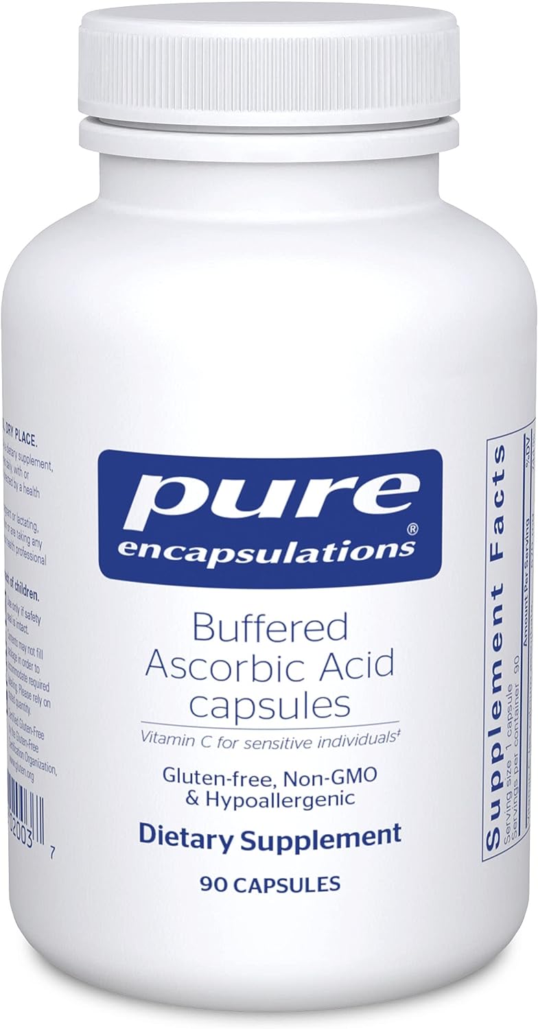 Pure Encapsulations Buffered Ascorbic Acid Capsules | Vitamin C for Se