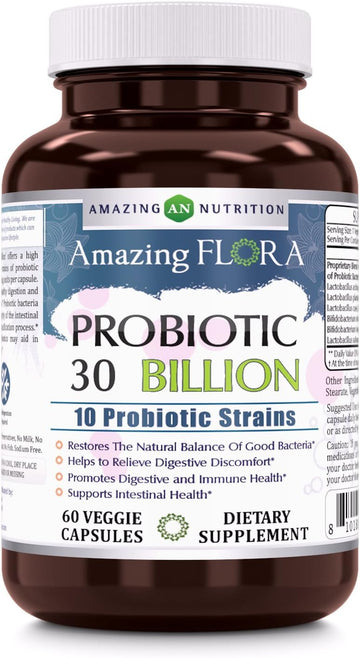 Amazing Flora Probiotic 10 Best Probiotics Strains | 30 Bill