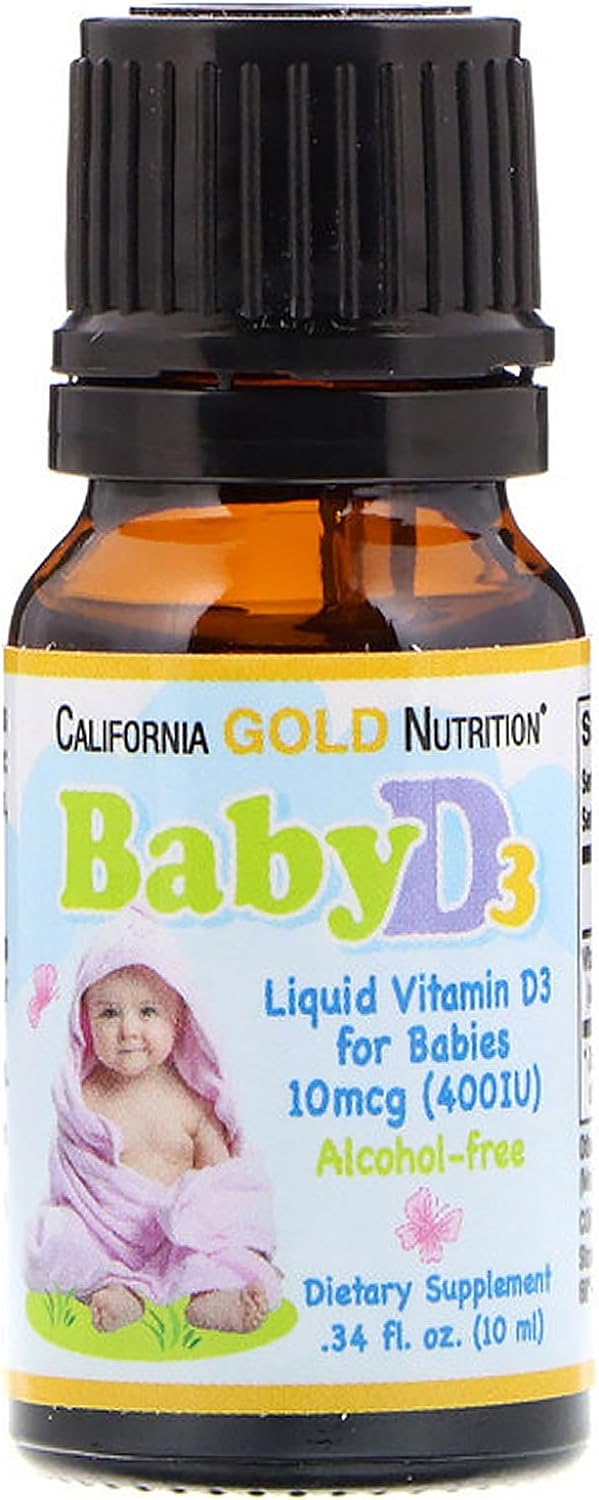 Baby Vitamin D3 by California Gold Nutrition - Liquid D3 Supplement fo