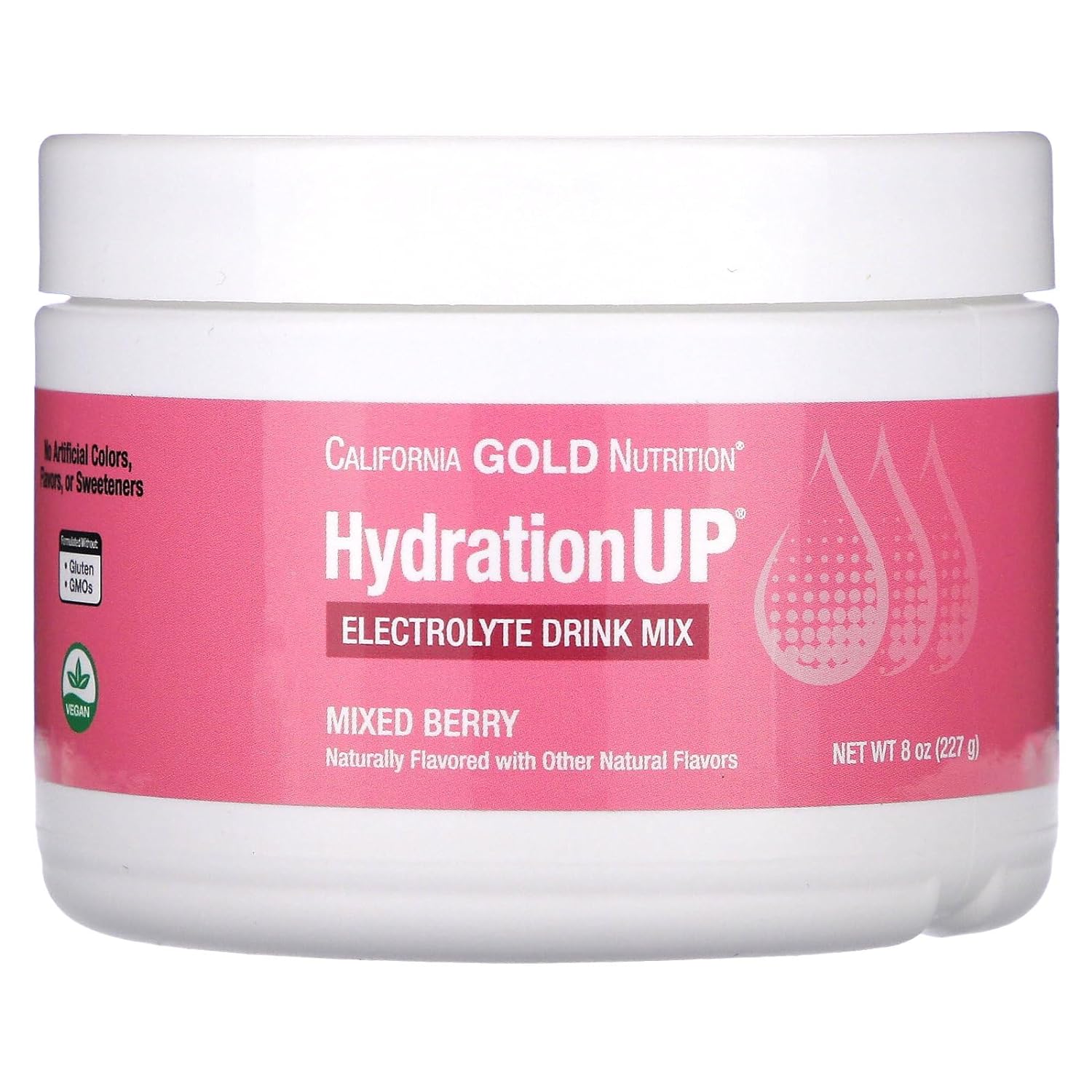 HydrationUP - Electrolytes Mixed Berry, 8 oz (227 g), California Gold