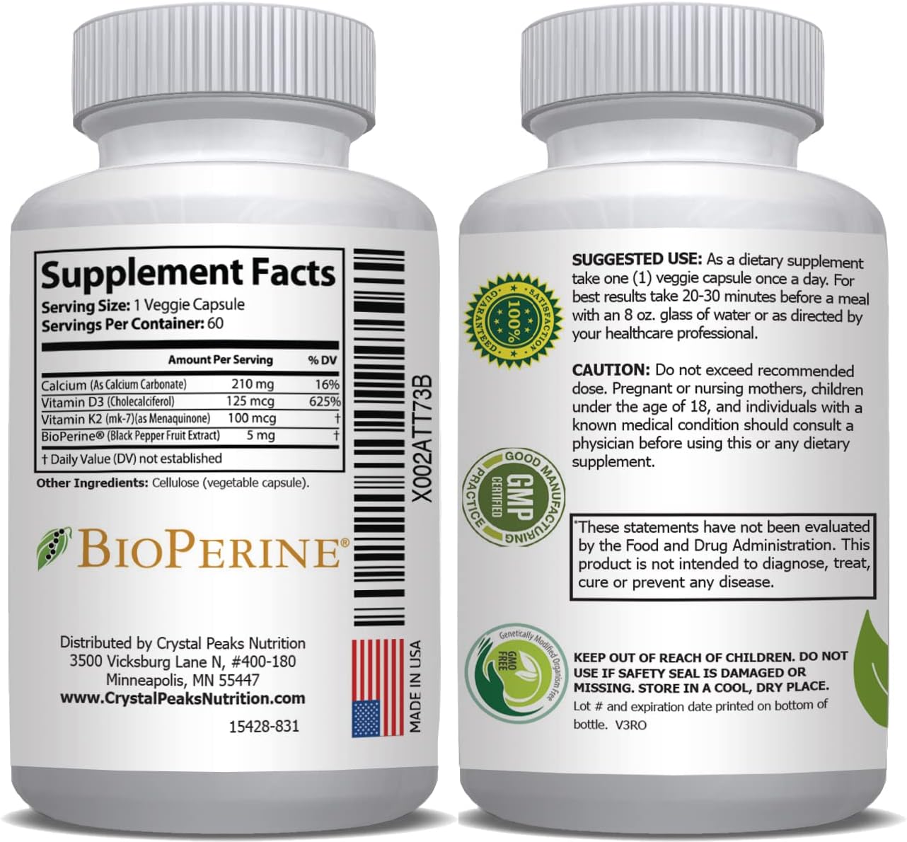  CRYSTAL PEAKS NUTRITION Vein and Artery Care - Supplement f