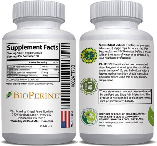  CRYSTAL PEAKS NUTRITION Vein and Artery Care - Supplement f