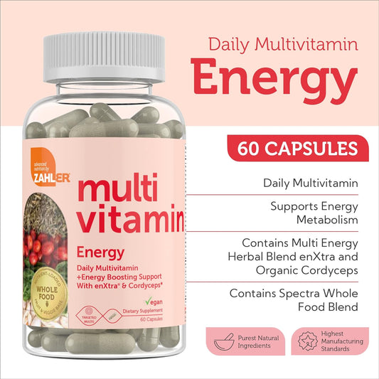 Zahler Multivitamin Energy, Daily Multivitamin +Energy Boosting Suppor