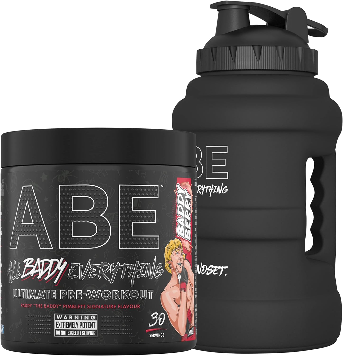 Applied Nutrition Bundle Abe Pre Workout 375G + Jug 2.5 Lt Matt Black 500 Grams