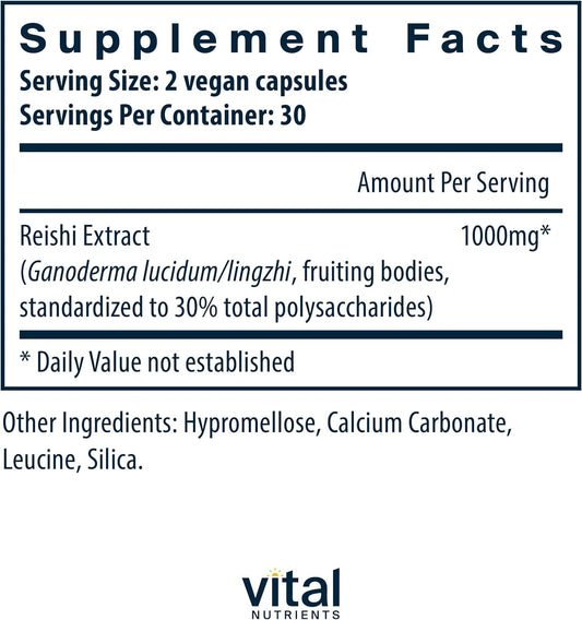 Vital Nutrients - Reishi Mushroom Extract - Supports Healthy Immune Fu