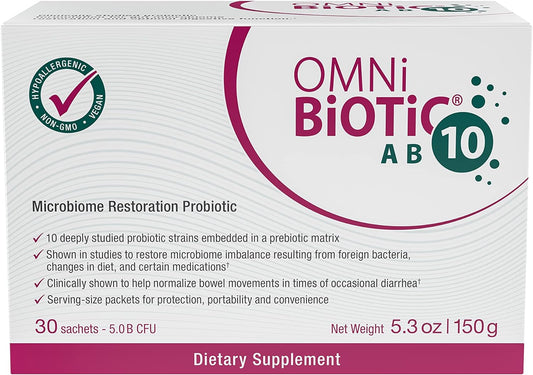 OMNi BiOTiC AB 10 - Clinically Tested Restorative Probiotic - Supports11.78 Ounces