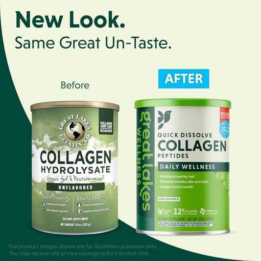 Great Lakes Wellness Collagen Peptides Powder Supplement For