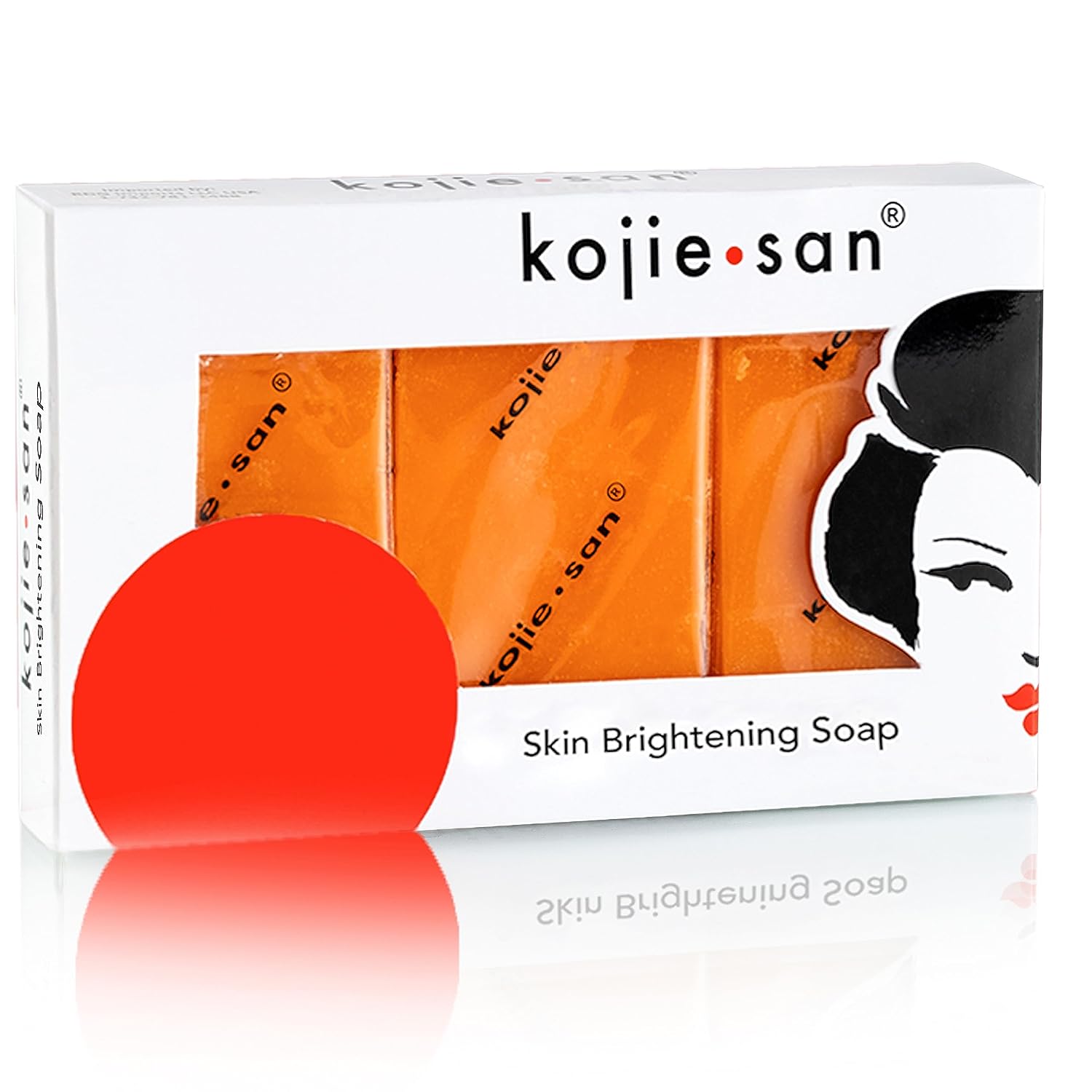 Kojie San Skin Brightening Soap - Original Kojic Acid Soap for Dark Spots, Hyperpigmentation, & Scars with Coconut & Tea Tree Oil - 65g x 3 Bars