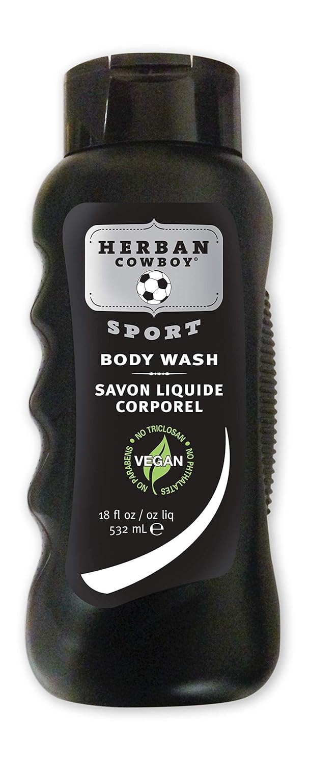 Herban Cowboy Body Wash, Sport, 18