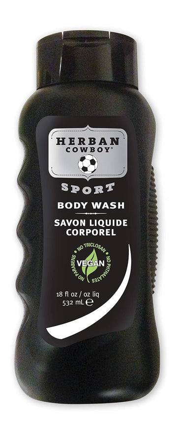 Herban Cowboy Body Wash, Sport, 18