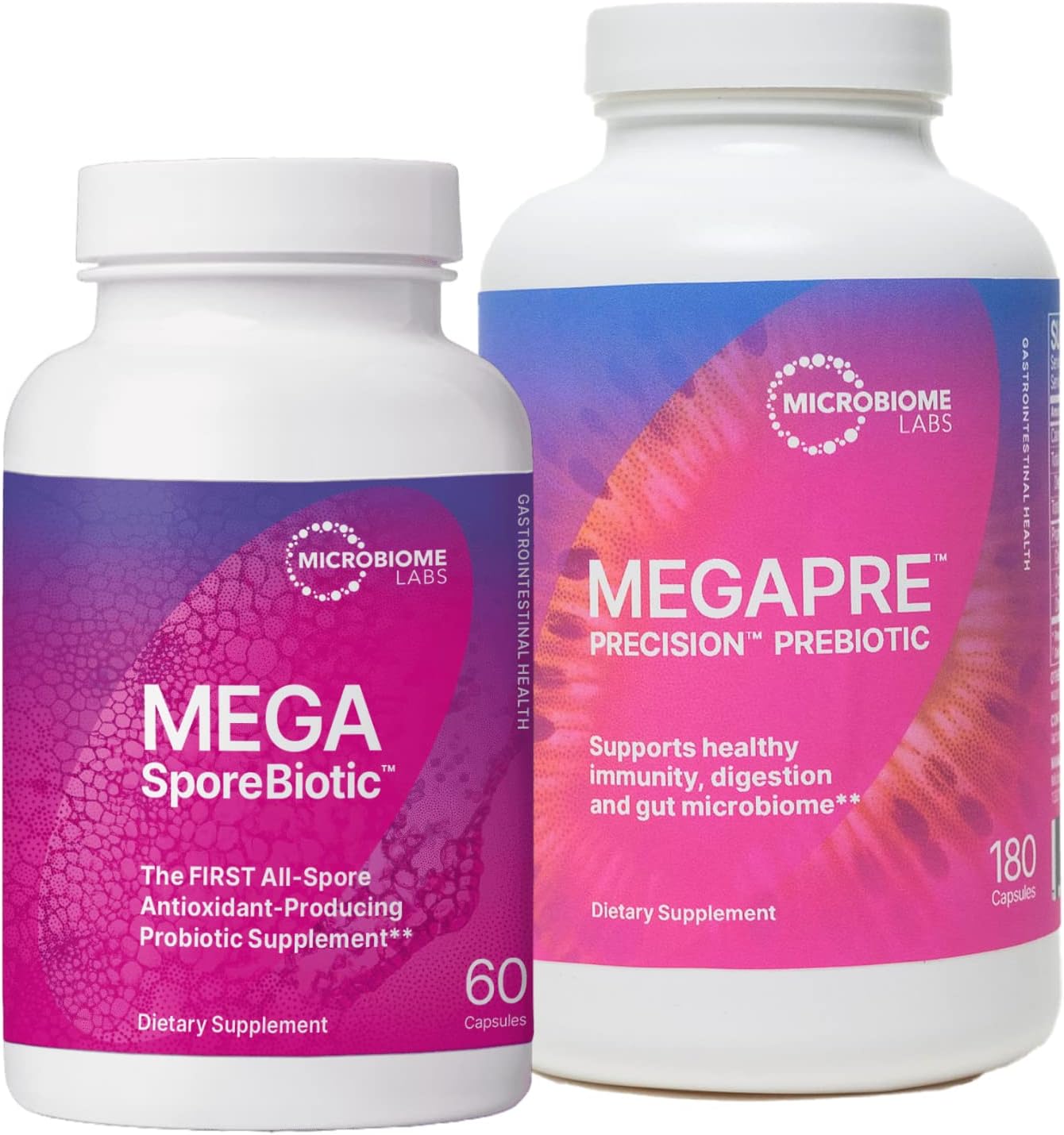 Microbiome Labs Megasporebiotic (60 Capsules) + Megapre (180