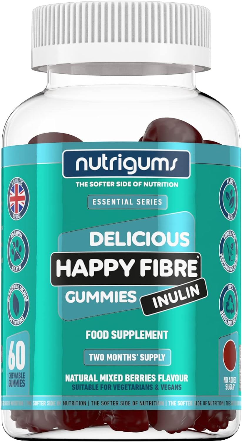 Happy Fibre (Inulin) Chicory Root Prebiotic Gummy | Mixed Berry Flavou205 Grams