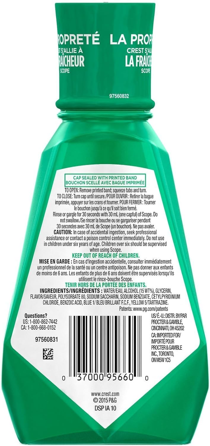 Crest Classic Mouthwash Original Formula, 250 ml