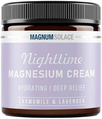 Magnesium Lotion ? Nighttime Magnesium Cream ? Apply to Legs, Arms or Chest - Topical Magnesium Chloride ? USA Made and