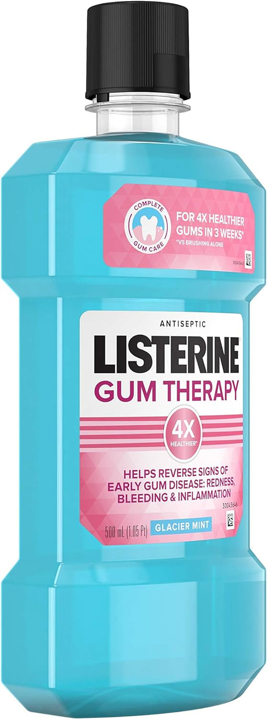 Listerine Gum Therapy Anti-Plaque & Gingivitis Antiseptic Mouthwash Glacier Mint, 500  1 ea (Pack of 3)