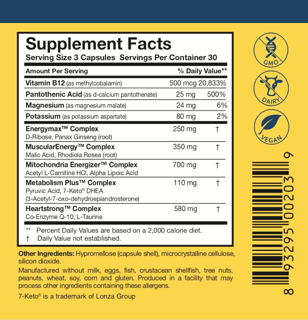 Researched Nutritionals Energy Multi-Plex - Adrenal Health, Energy Sup