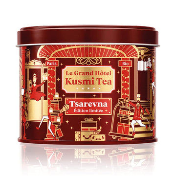 Kusmi Tea Tsarevna Loose Tea Tin - Organic Black Tea with Orange & Spices