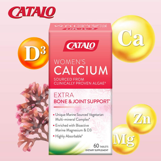CATALO - Women's Calcium, Support Strong Bone and Delay Bone Loss, Pro