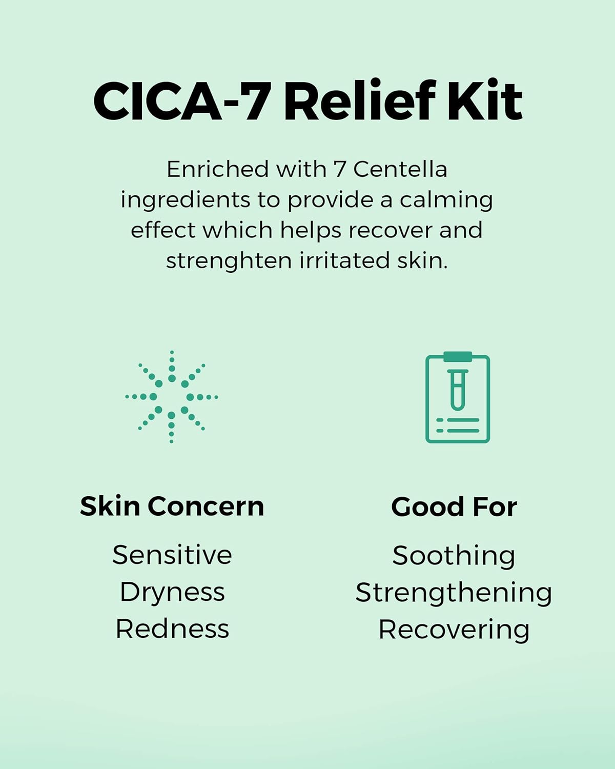 COSRX CICA-7 Relief Kit | TSA Approved Travel Size, Gift Set