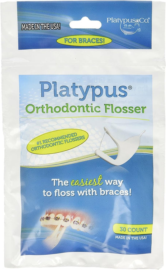 Platypus Ortho osser (2 Packs of 30), & Dentek Wax for Braces