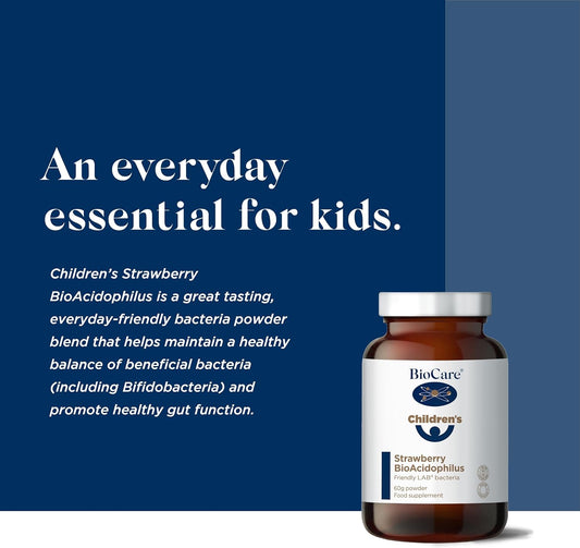 BioCare Children's Strawberry BioAcidophilus | 2 Billion Lab4 Friendly210 Grams