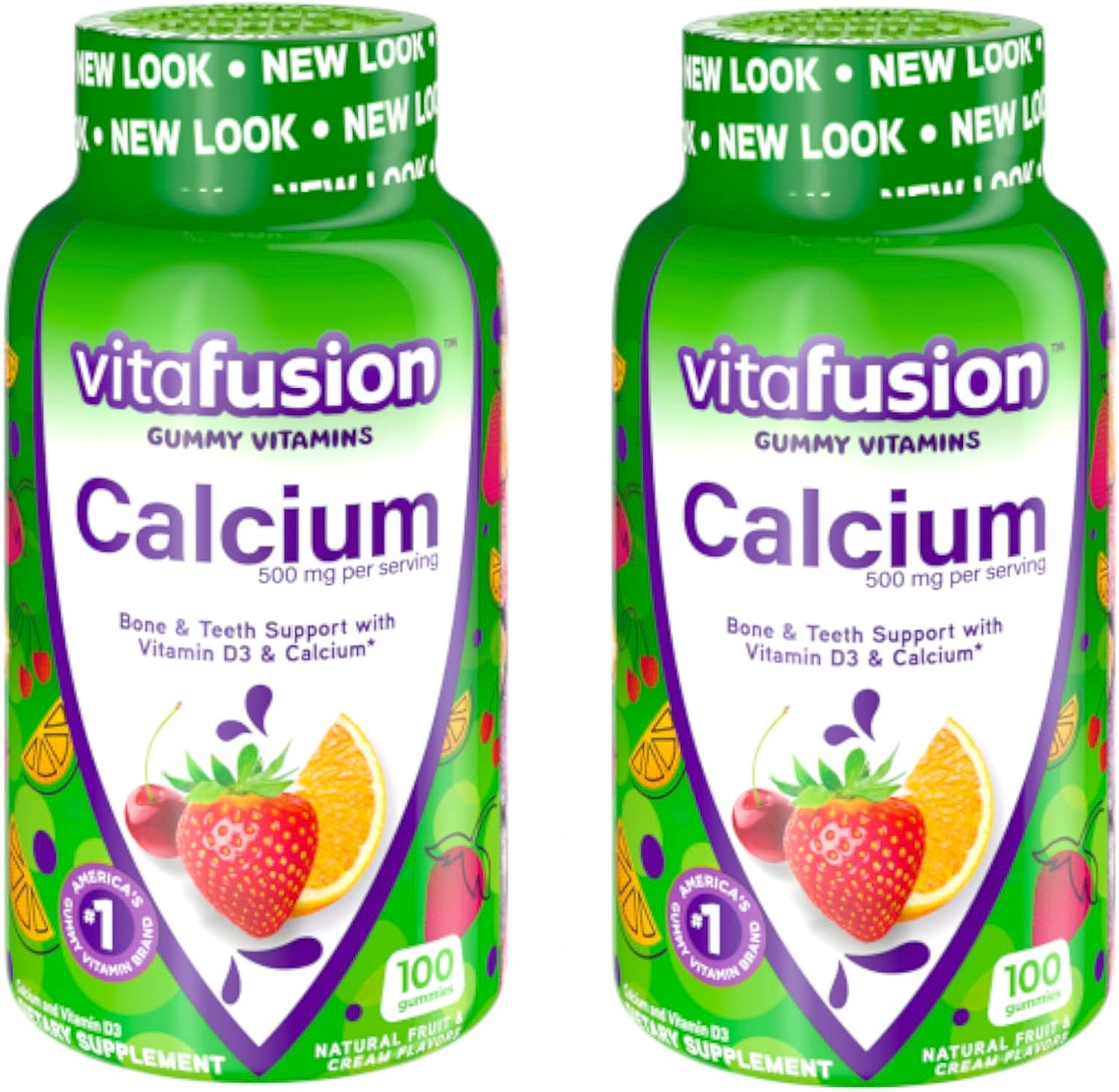 Vitafusion Calcium Adult Vitamins - 100 Gummies - 2 pack