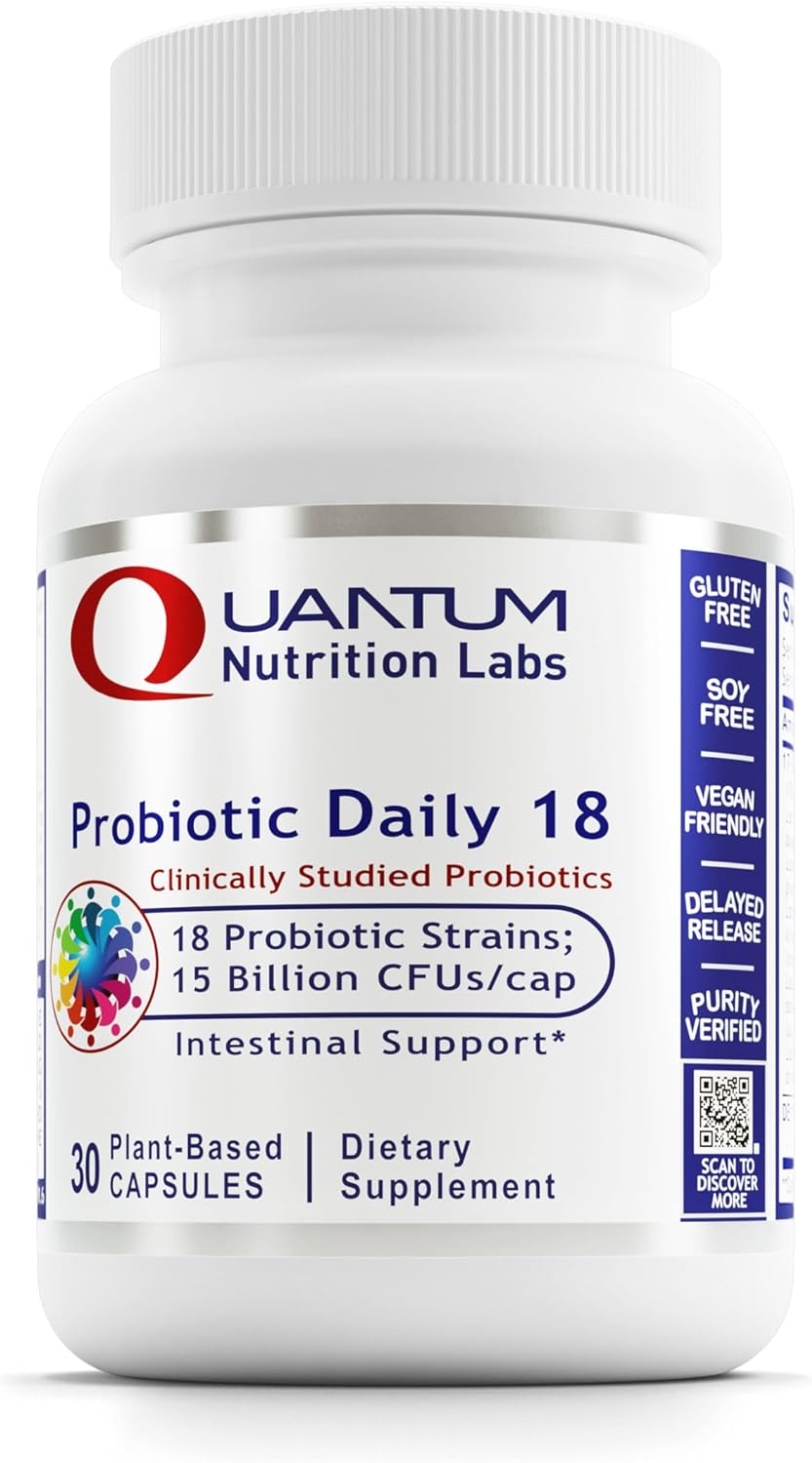 Probiotic Daily 18  Vegan With 15 Billion Cfus Per Cap  Supports Fav1.59 Ounces